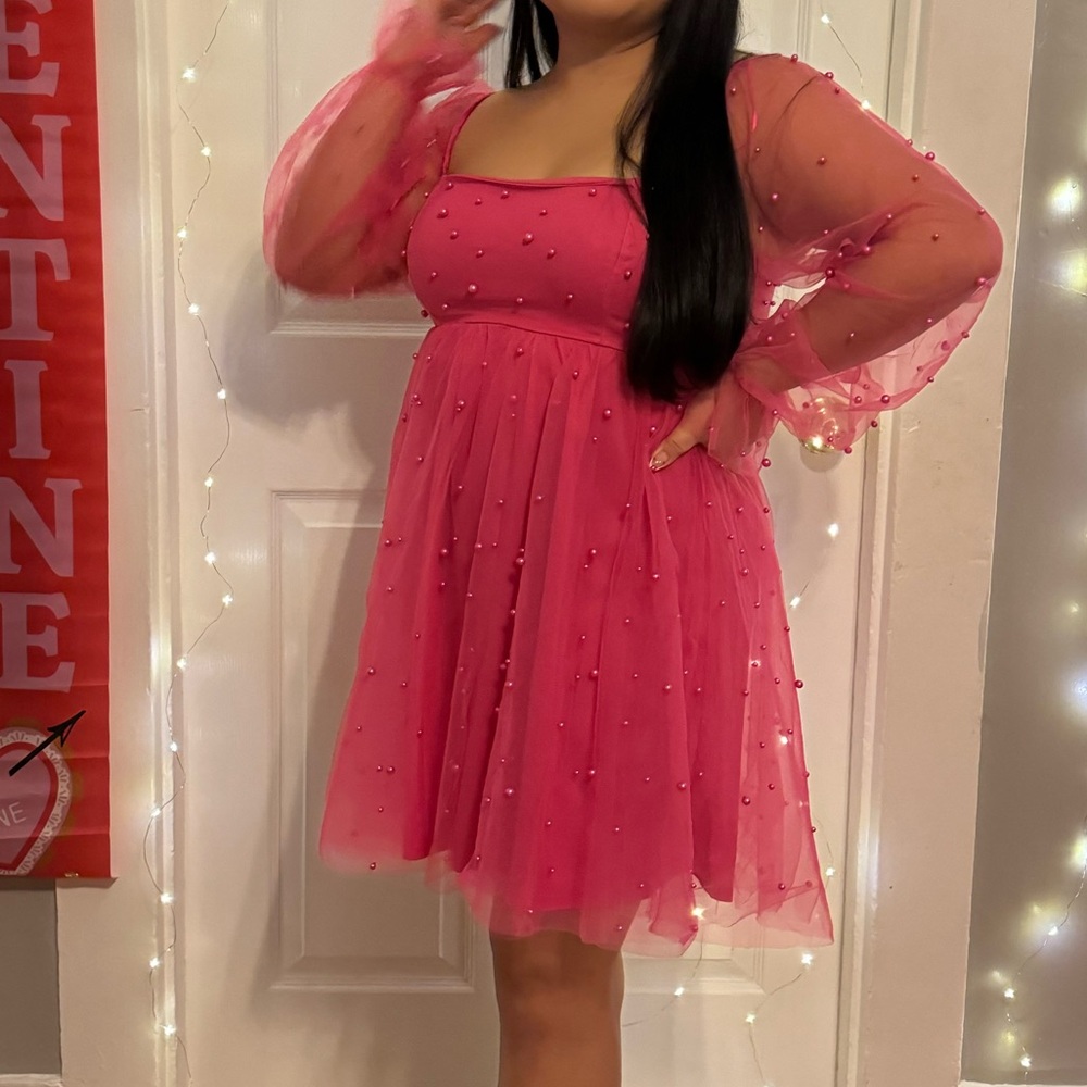 Pink Beaded Dress